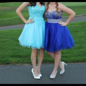 Short blue homecoming dress!